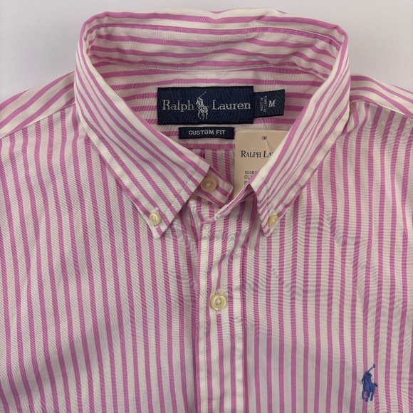 Polo Ralph Lauren Custom Fit Striped Oxford Button Down - Picture 1 of 6